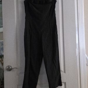 Wild Fable Strapless Black Jumpsuit L with Rosettes